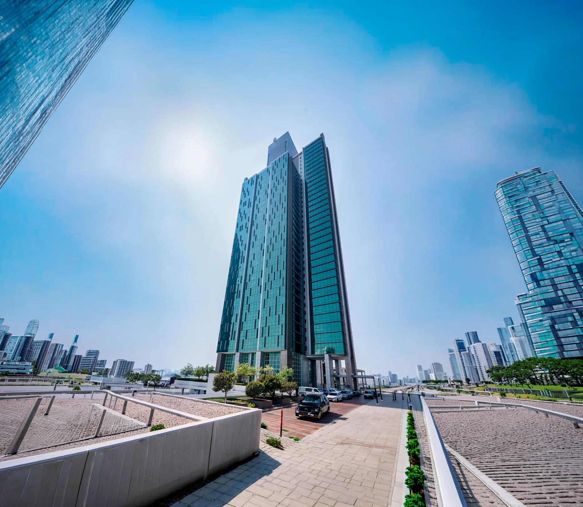Day view of the building